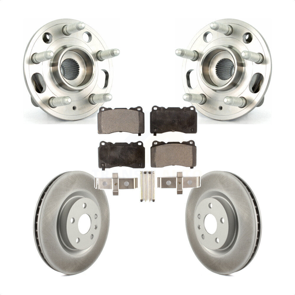 Hub Bearing Assembly Coat Brake Rotor Pad Front Kit For Buick Regal Cadillac XTS