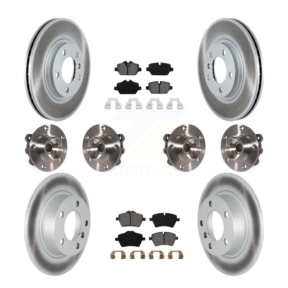 Hub Bearing Coated Brake Rotor Pad Front Rear Kit (10Pc) For Mini Cooper Paceman