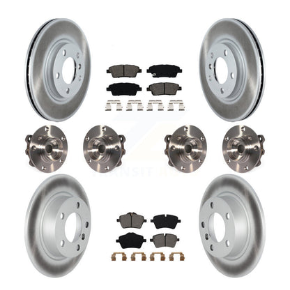 Hub Bearing Coated Brake Rotor Pad Front Rear Kit (10Pc) For Mini Cooper Paceman