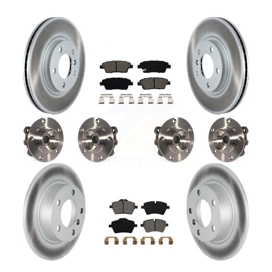 Hub Bearing Coated Brake Rotor Pad Front Rear Kit (10Pc) For Mini Cooper Paceman