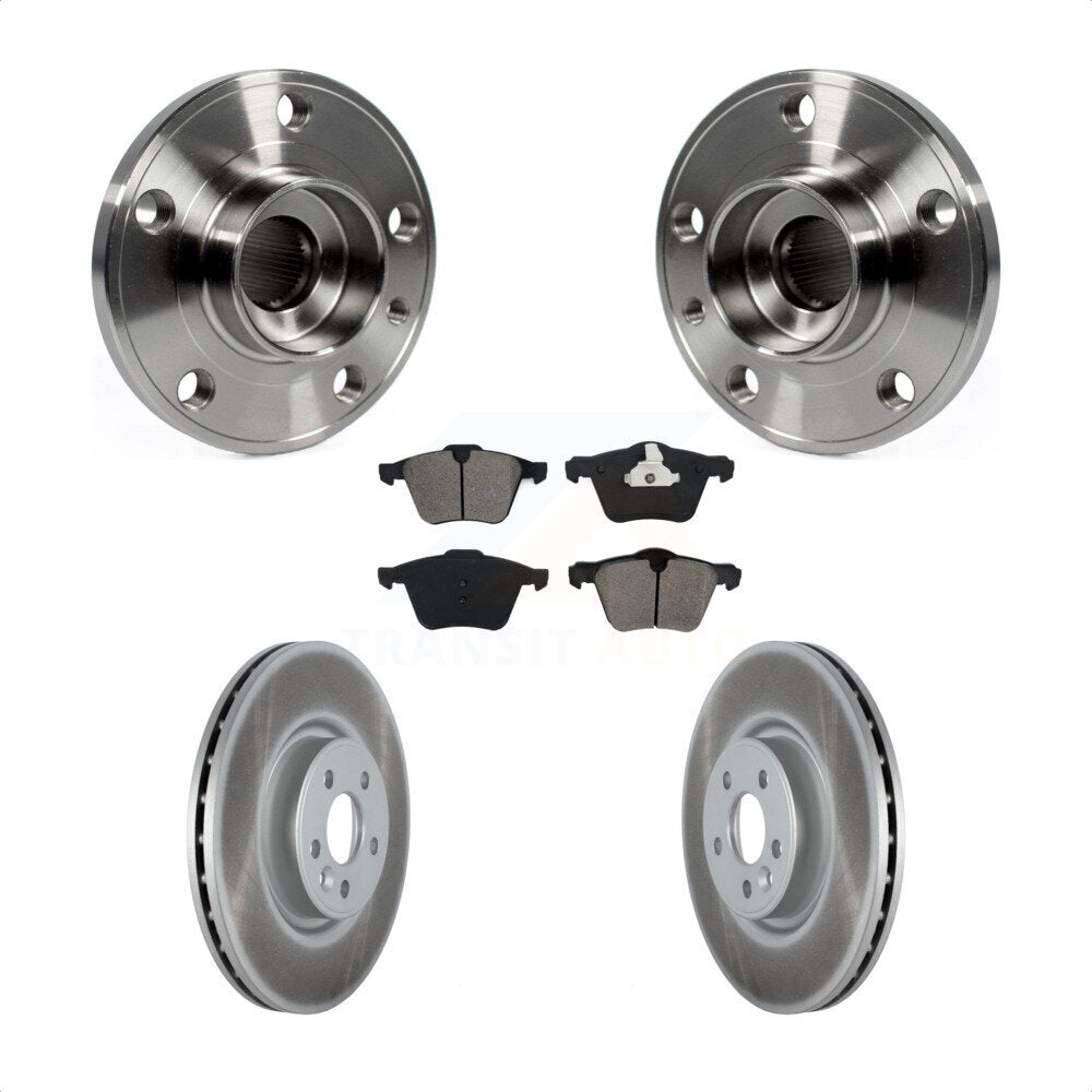 Hub Bearing Coated Disc Brake Rotor Pad Front Kit For Volvo XC70 S60 V60 S80 V70