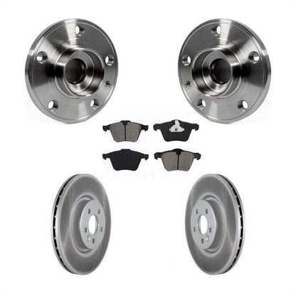 Hub Bearing Coated Disc Brake Rotor Pad Front Kit For Volvo XC70 S60 V60 S80 V70