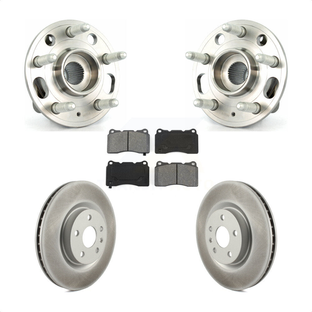 Hub Bearing Assembly Coat Brake Rotor Pad Front Kit For Buick Regal Cadillac XTS