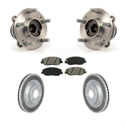 Hub Bearing Coated Brake Rotor Pads Front Kit For 2009-2011 Hyundai Genesis 3.8L