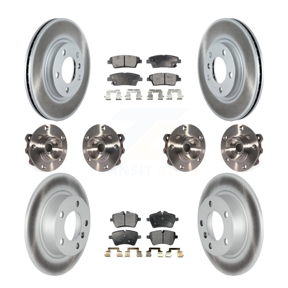 Hub Bearing Coated Brake Rotor Pad Front Rear Kit (10Pc) For Mini Cooper Paceman