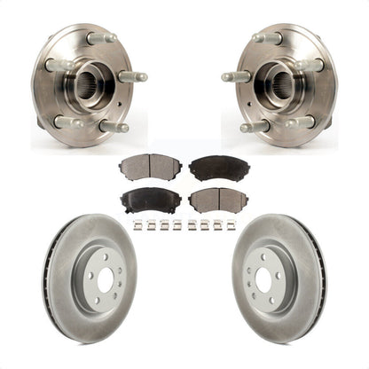 Hub Bearing Assembly Coated Disc Brake Rotor And Pads Front Kit For Cadillac CTS