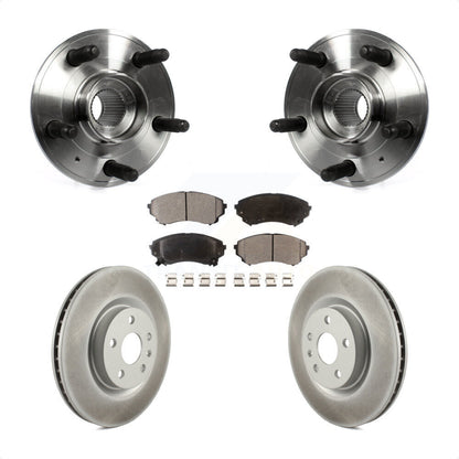 Hub Bearing Coated Brake Rotor And Pad Front Kit For 2012-2013 Cadillac CTS 6.2L