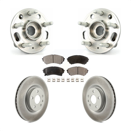 Hub Bearing Assembly Coated Disc Brake Rotor And Pads Front Kit For Cadillac CTS