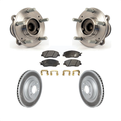 Hub Bearing Coated Brake Rotor Pads Front Kit For 2009-2011 Hyundai Genesis 3.8L