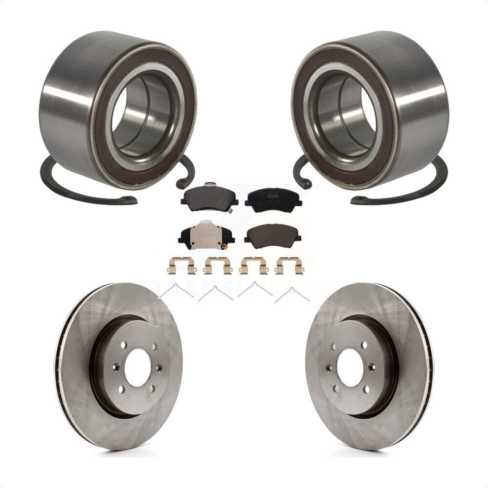 Wheel Bearing Disc Brake Rotors And Pads Front Kit For Kia Rio Hyundai Accent