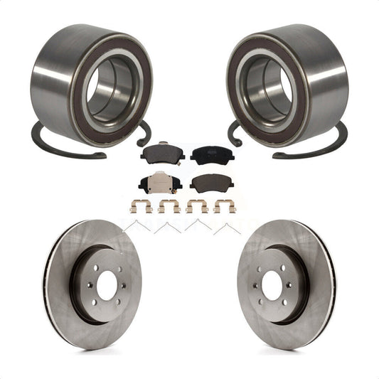 Wheel Bearing Disc Brake Rotors And Pads Front Kit For Kia Rio Hyundai Accent