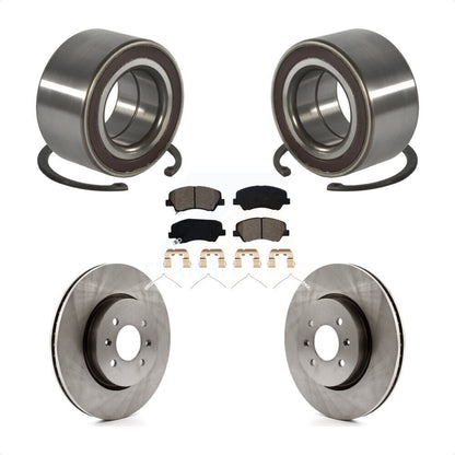 Wheel Bearing Disc Brake Rotors And Pads Front Kit For Kia Rio Hyundai Accent