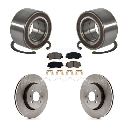 Wheel Bearing Disc Brake Rotors And Pads Front Kit For Kia Rio Hyundai Accent