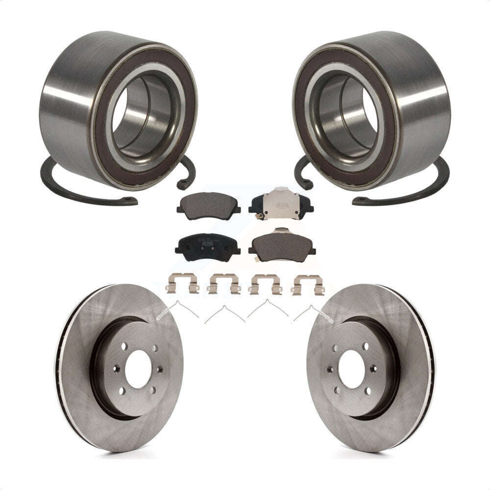 Wheel Bearing Disc Brake Rotors And Pads Front Kit For Kia Rio Hyundai Accent