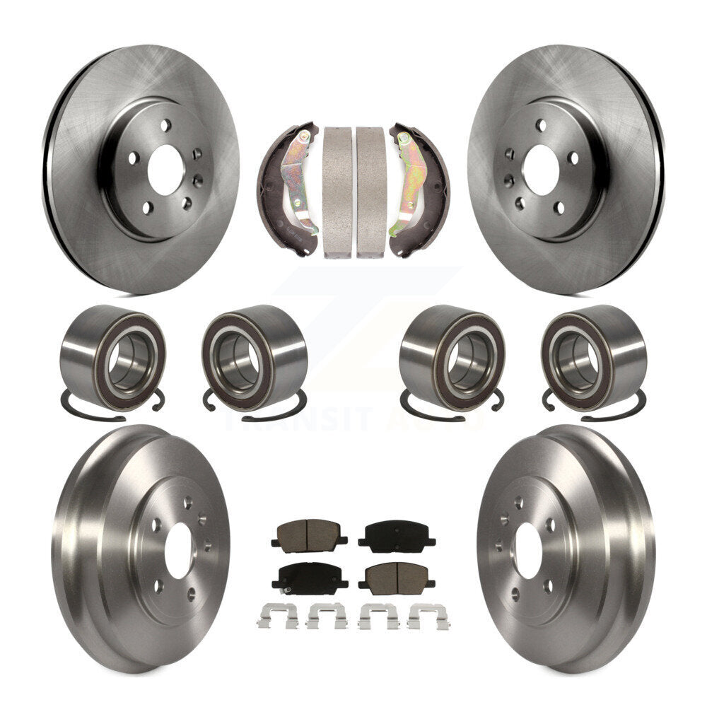 Bearing Disc Brake Rotor & Pad Shoe Front Rear Kit (10Pc) For Chevrolet Trax AWD
