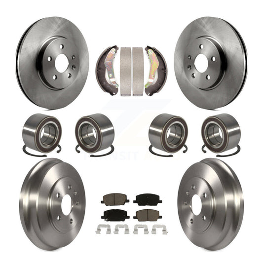 Bearing Disc Brake Rotor & Pad Shoe Front Rear Kit (10Pc) For Chevrolet Trax AWD