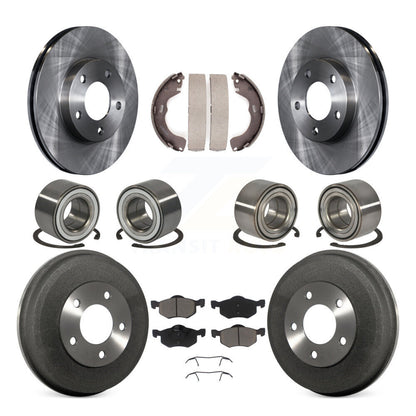 Bearing Brake Rotor Pad Shoe Front Rear Kit (10Pc) For Ford Escape Mazda Tribute