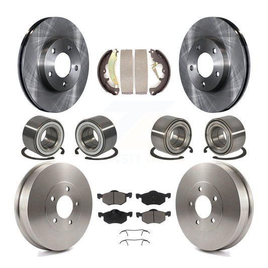 Bearing Brake Rotor Pads Shoe Front Rear Kit (10Pc) For 2007 Ford Escape Mercury