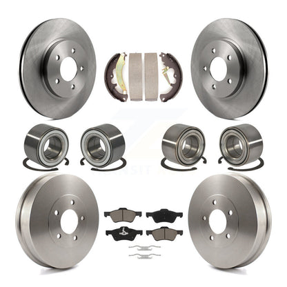 Bearing Disc Brake Rotor Pads Shoe Front Rear Kit (10Pc) For Ford Escape Mercury