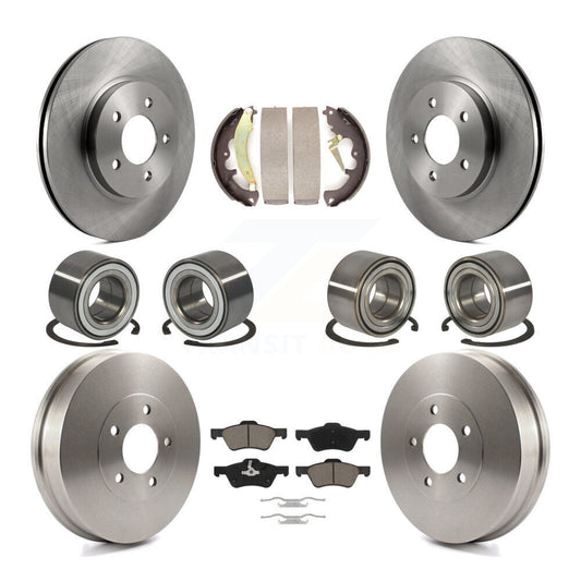 Bearing Disc Brake Rotor Pads Shoe Front Rear Kit (10Pc) For Ford Escape Mercury