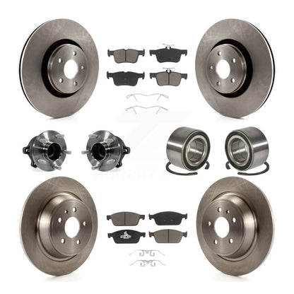 Wheel Hub Bearing Disc Brake Rotor And Pad Front Rear Kit (10Pc) For Lincoln MKC