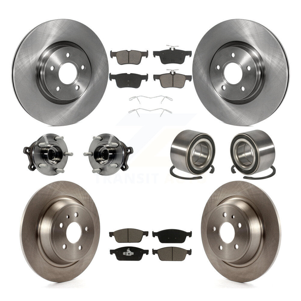 Hub Bearing Brake Rotor & Pads Front Rear Kit (10Pc) For Ford Escape Lincoln MKC