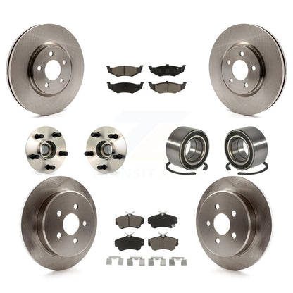 Hub Bearing Brake Rotor Pads Front Rear Kit (10Pc) For Chrysler PT Cruiser Dodge