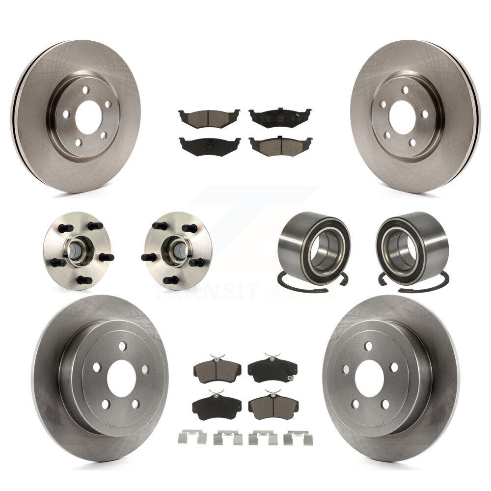 Hub Bearing Disc Brake Rotor & Pad Front Rear Kit (10Pc) For Chrysler PT Cruiser