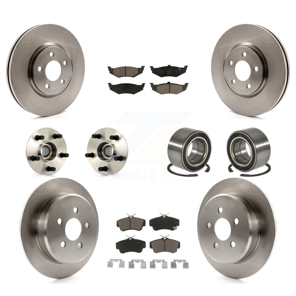 Hub Bearing Disc Brake Rotor & Pad Front Rear Kit (10Pc) For Chrysler PT Cruiser