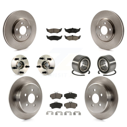 Hub Bearing Disc Brake Rotor & Pad Front Rear Kit (10Pc) For Chrysler PT Cruiser