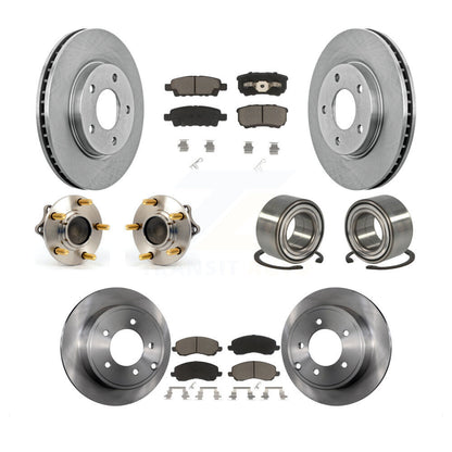 Hub Bearing Disc Brake Rotor And Pad Front Rear Kit (10Pc) For Mitsubishi Lancer