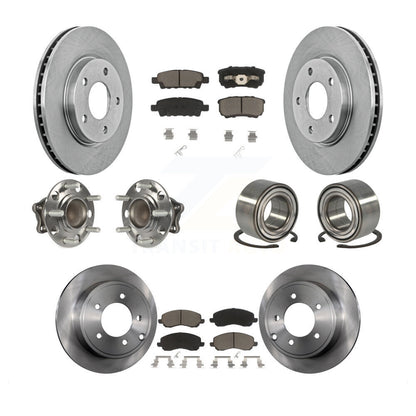 Hub Bearing Disc Brake Rotor And Pad Front Rear Kit (10Pc) For Mitsubishi Lancer