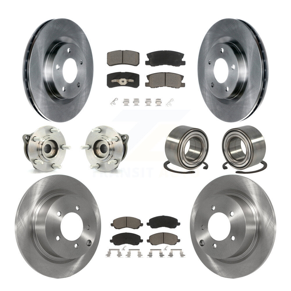 Hub Bearing Brake Rotor Pad Front Rear Kit (10Pc) For Mitsubishi Outlander Sport