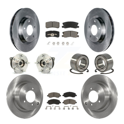 Hub Bearing Brake Rotor Pad Front Rear Kit (10Pc) For Mitsubishi Outlander Sport