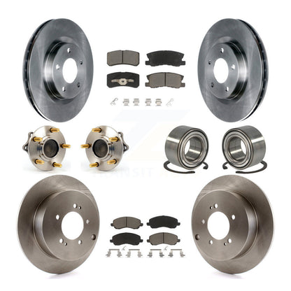 Hub Bearing Disc Brake Rotor Pads Front Rear Kit (10Pc) For Mitsubishi Outlander