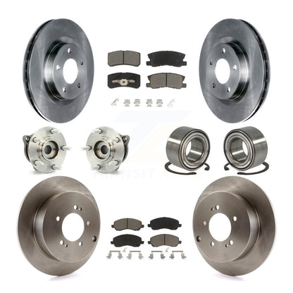 Hub Bearing Disc Brake Rotor Pads Front Rear Kit (10Pc) For Mitsubishi Outlander