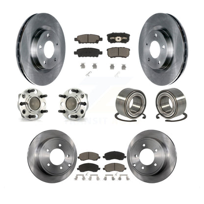 Hub Bearings Disc Brake Rotors And Pads Front Rear Kit (10Pc) For Dodge Caliber