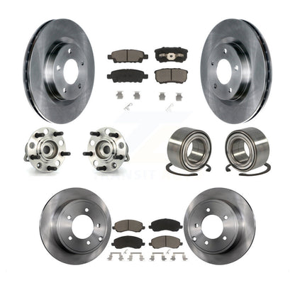 Hub Bearing Brake Rotor Pad Front Rear Kit (10Pc) For Jeep Patriot Compass Dodge