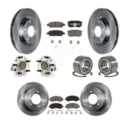 Hub Bearing Brake Rotor Pad Front Rear Kit (10Pc) For Jeep Patriot Compass Dodge