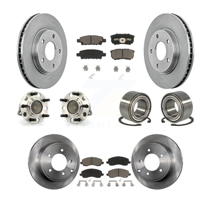 Hub Bearings Disc Brake Rotors And Pads Front Rear Kit (10Pc) For Dodge Caliber