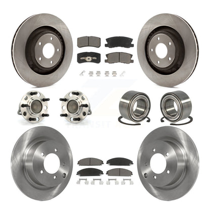 Hub Bearings Disc Brake Rotors And Pads Front Rear Kit (10Pc) For Dodge Caliber