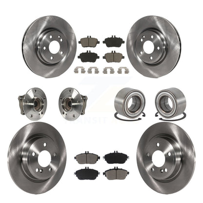 Hub Bearing Brake Rotor And Pad Front Rear Kit (10Pc) For Mercedes-Benz GLA250 B