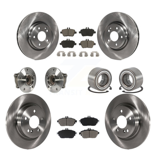 Hub Bearing Brake Rotor And Pad Front Rear Kit (10Pc) For Mercedes-Benz GLA250 B