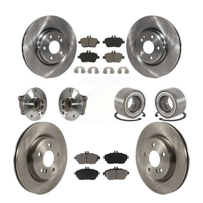 Hub Bearing Disc Brake Rotor Pads Front Rear Kit (10Pc) For Mercedes-Benz GLA250