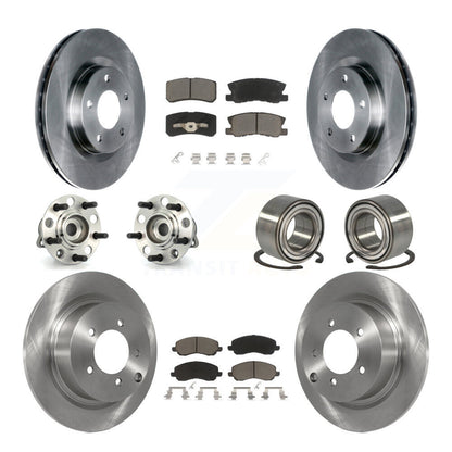 Hub Bearing Disc Brake Rotor Pads Front Rear Kit (10Pc) For Jeep Patriot Compass