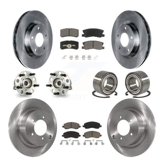 Hub Bearing Disc Brake Rotor Pads Front Rear Kit (10Pc) For Jeep Patriot Compass