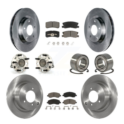 Hub Bearing Brake Rotor & Pad Front Rear Kit (10Pc) For Jeep Patriot Compass FWD