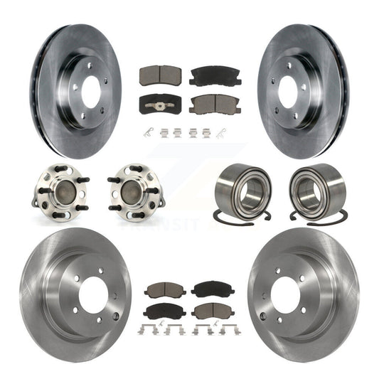 Hub Bearing Brake Rotor & Pad Front Rear Kit (10Pc) For Jeep Patriot Compass FWD