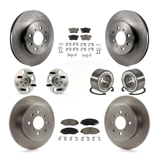 Hub Bearing Disc Brake Rotor & Pads Front Rear Kit (10Pc) For 2001-2005 Acura EL