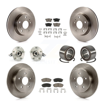 Hub Bearing Brake Rotor & Pad Front Rear Kit (10Pc) For 2007-2013 Suzuki SX4 AWD